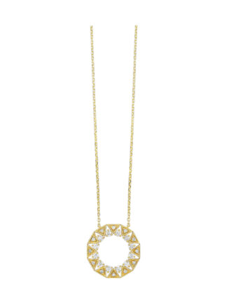 10KYG 1/3CTW Diamond Sun Necklace #12522