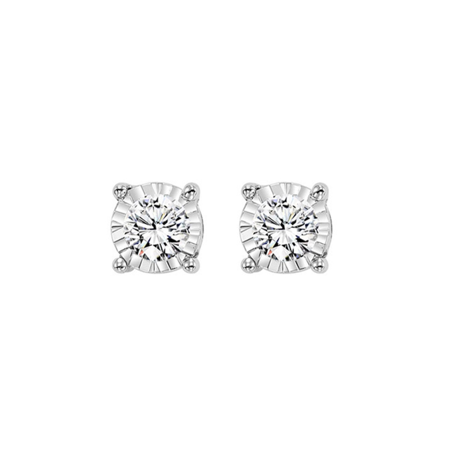 14KT White Gold 1/2CT Diamond Tru-Reflection Earrings #12556