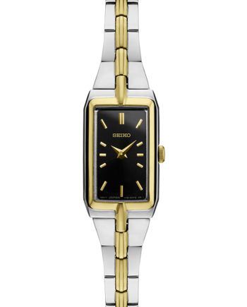 Seiko TT Blk Dial Rectangular Ladies Watch