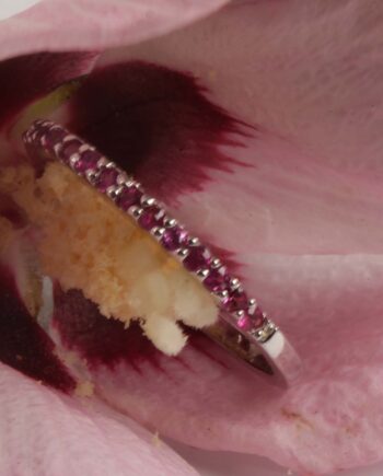 14KW Prong Set Ruby Stackable Ring