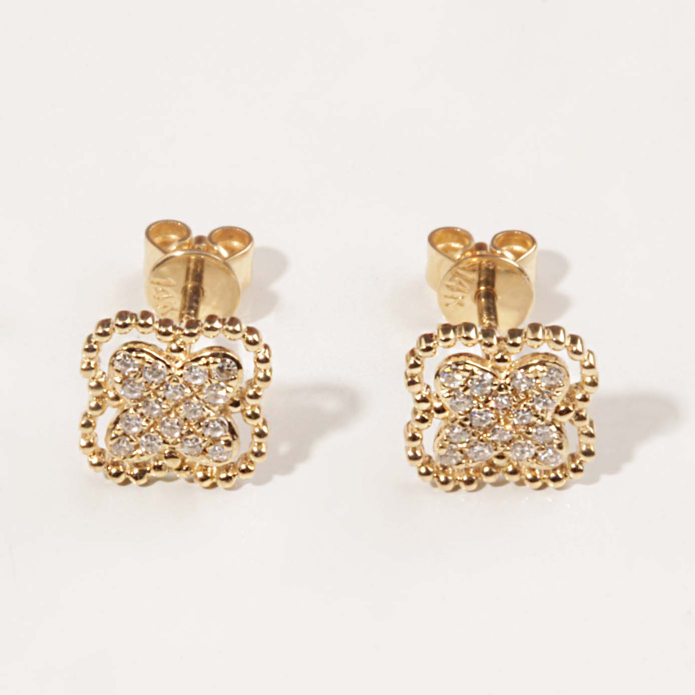14KY .17tdw Diamond Fashion Earrings #150-00116