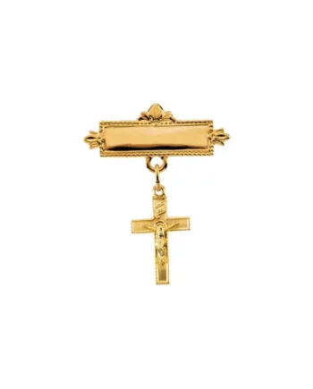 14KY Crucifix Baptismal Pin