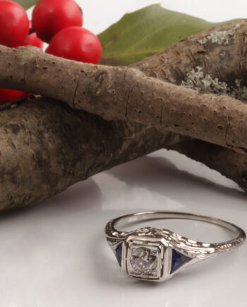 18KW .33ct Diamond Ring #098-00085