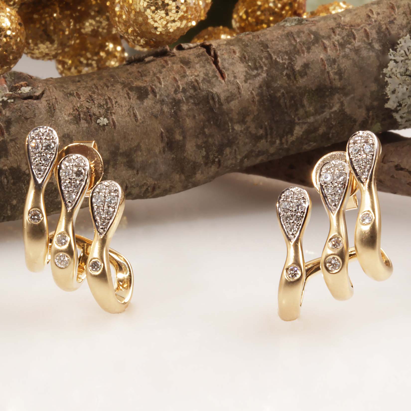 14KY .25tdw Diamond Fashion Earrings #150-00108