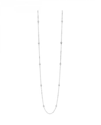 14KW 10Dia 1/2ct tdw Diamond By The Yard Necklace