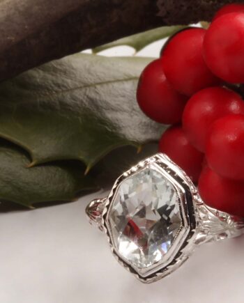 14KW Aquamarine Ring #200-00093