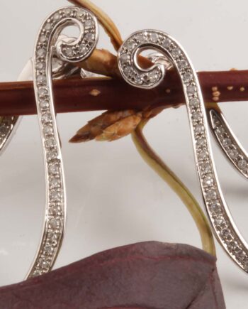 10KWG .20tdw Diamond Front & Back Post Earrings