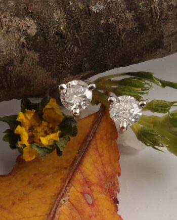 14KWG 1.76tdw Round Diamond Stud Earrings