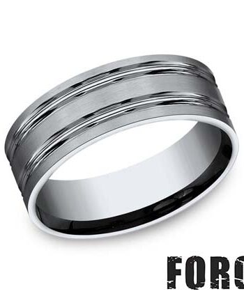 8mm Satin Finish Titanium Wedding Band