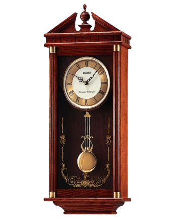 Seiko Dark Brown Banjo Pend Wall W/W Clock