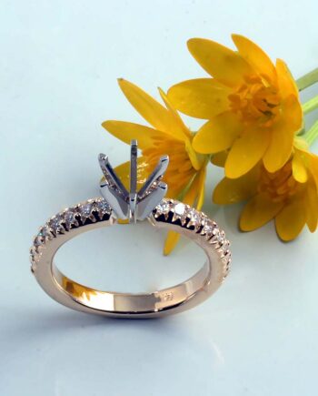 French Set 1/2 Carat Semi-Mount in 14KYG