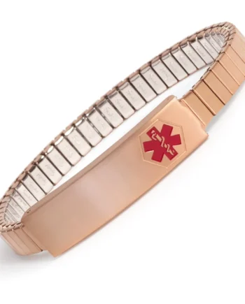 Ladies' Stainless Steel Medilog™ ID Bracelet with Compartment Plaque & Expansion Band