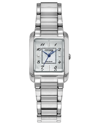 Ladies Stainless Steel Citizen "Bianca" Watch Tank Style w/ MOP Dial