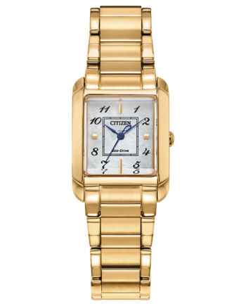 Ladies Gold Tone "Bianca" Eco Drive Citizen Watch w/ Sapphire Crystal