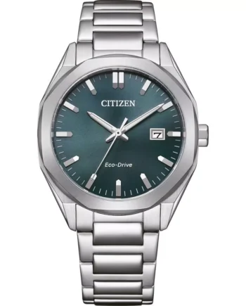 Men's Citizen Eco Drive Green Dial Watch w/ Date