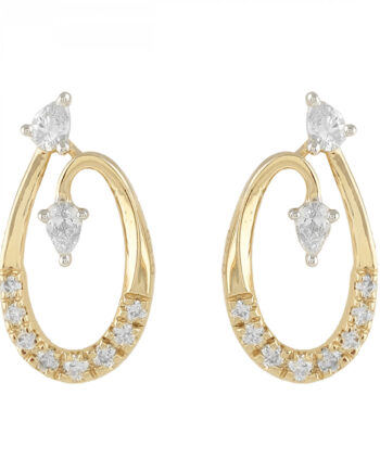 10KYG 1/4ct twd Diamond Fashion Earrings