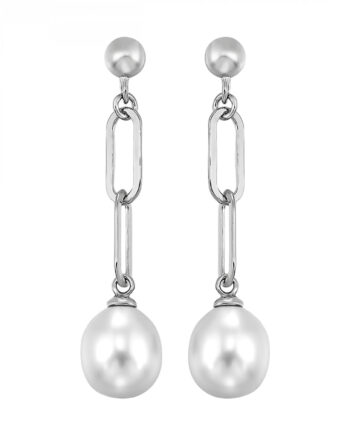 Sterling Silver Pearl Drop Earrings