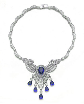 S/S Blue CZ Necklace