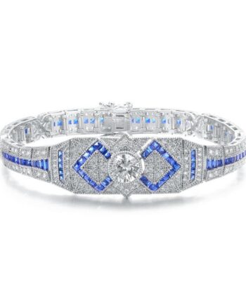 S/S Blue CZ Bracelet