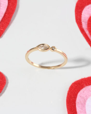 14KT Yellow Gold .20tdw Diamond ring