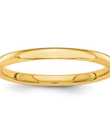 10KY 2mm Half-Round Wed Band #400-00011