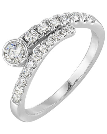 Serling Silver Bypass Bezel Ring