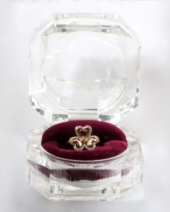 14KT Yellow .32tdw Diamond Clover Ring