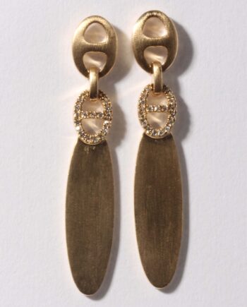 14KT Yellow .16TDW Diamond Mariner Earrings