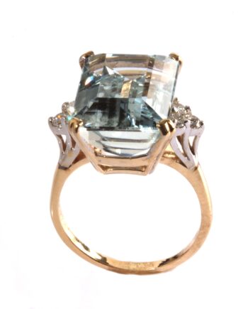 Aquamarine Genuine Estate Ring