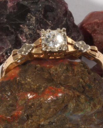 14KYG Antique Dia Ring