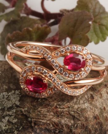 14KY Ruby w/ Dia Ring