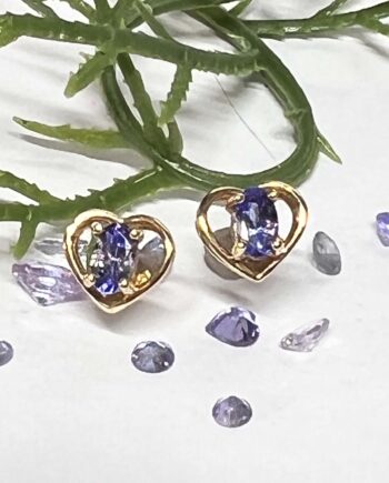 14K Heart Shaped Earring