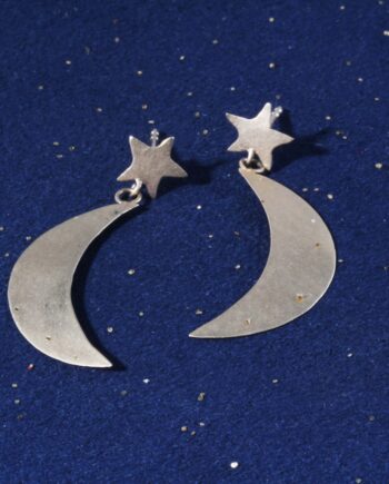 14KY Star and Moon Earring