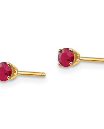 14KY Ruby July Earring
