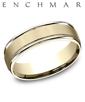 14K YG WB Men's Ring