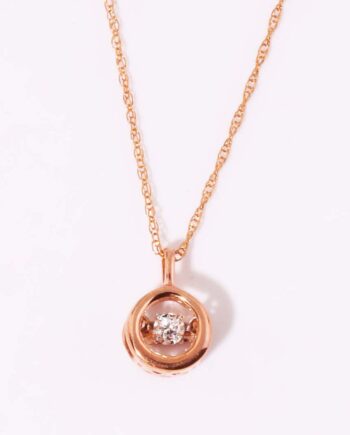 10KR Rolo Dia Pendent