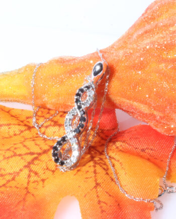 10K WG Drop Pendent w/ Black Dia