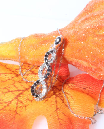 10K WG Drop Pendent w/ Black Dia