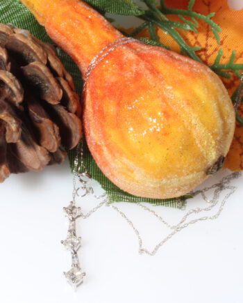 10K 3 Stones Journey Pendent