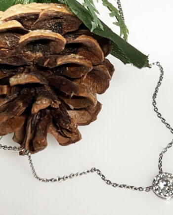 SS Round Halo Pendent