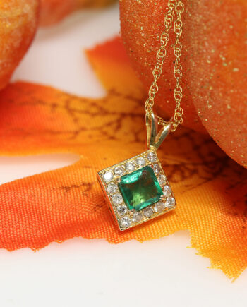 14K Emerald Pendant