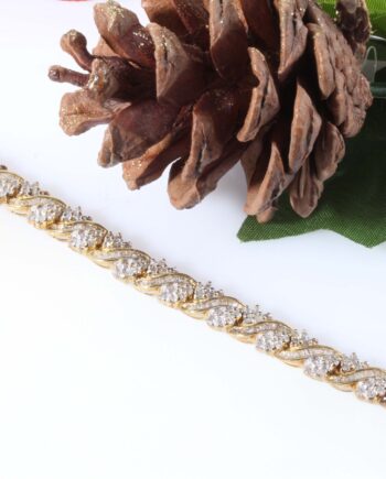 10K YG Tennis Bracelet w/ Dia