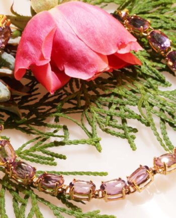 14K YG Oval Amethyst Bracelet