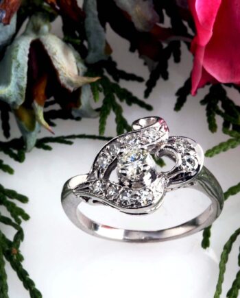 14K WG Mid Century Ring