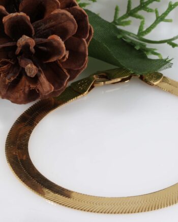 14K YG Herringbone Bracelet