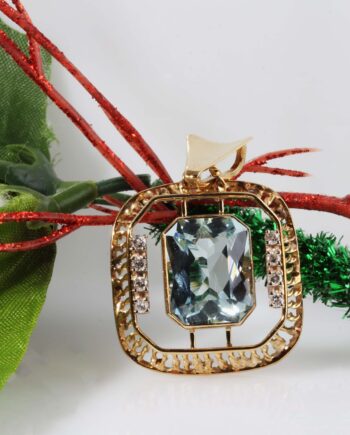 14K Aquamarine Pendant