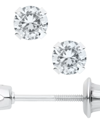 SS 4mm CZ Earring