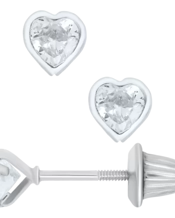 SS CZ Heart Earring