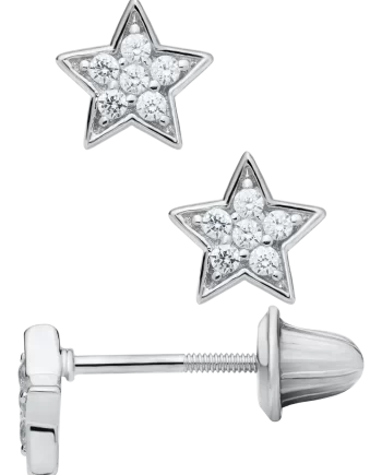 SS Star Earring w/ CZ