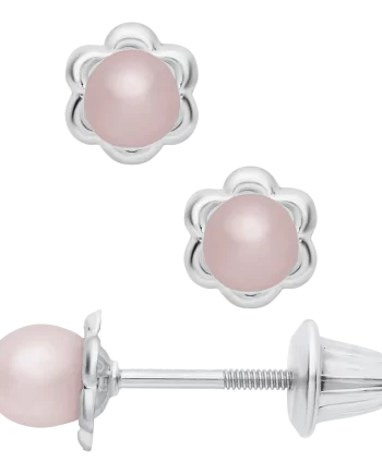 SS Pink Pearl Earring